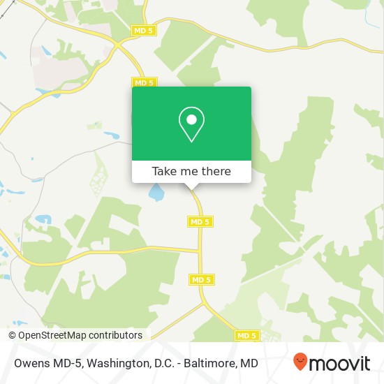 Mapa de Owens MD-5, Waldorf, MD 20601