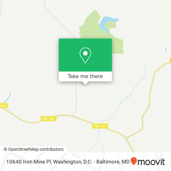 Mapa de 10640 Iron Mine Pl, Charlotte Hall, MD 20622