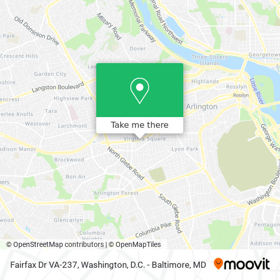 Fairfax Dr VA-237 map