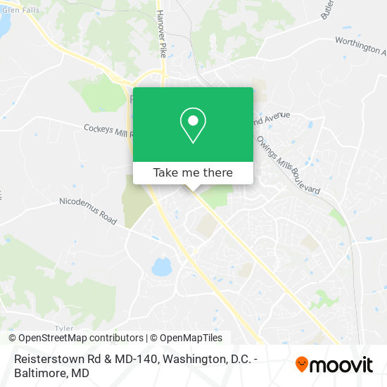 Reisterstown Rd & MD-140 map