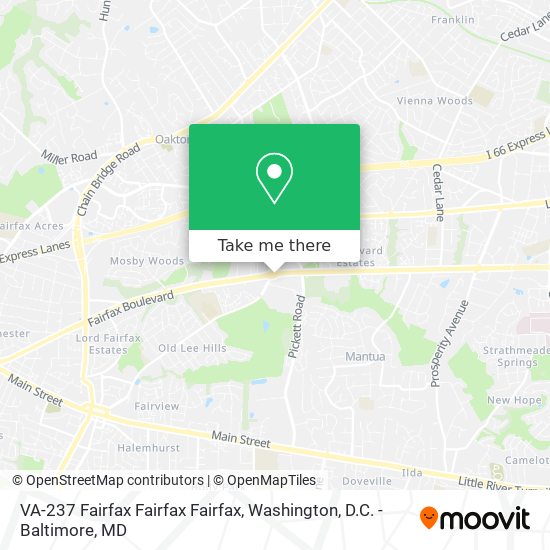 VA-237 Fairfax Fairfax Fairfax map