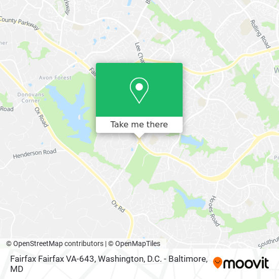 Mapa de Fairfax Fairfax VA-643