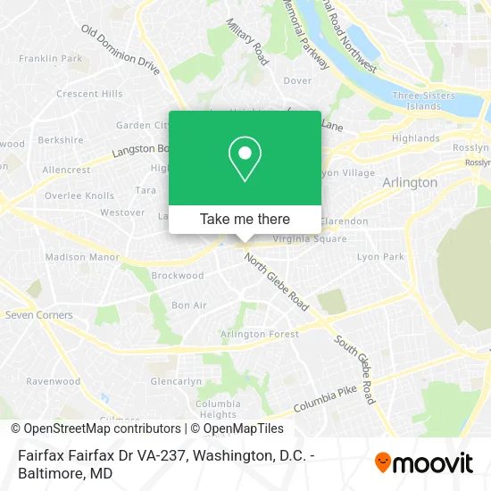 Fairfax Fairfax Dr VA-237 map
