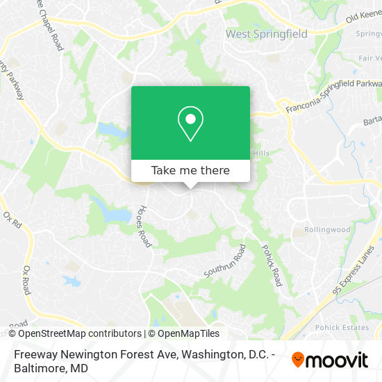 Mapa de Freeway  Newington Forest Ave