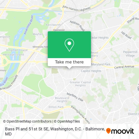 Mapa de Bass Pl and 51st St SE