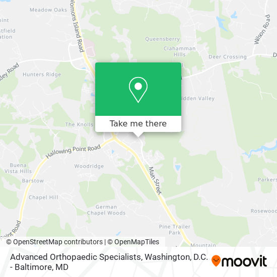 Advanced Orthopaedic Specialists map