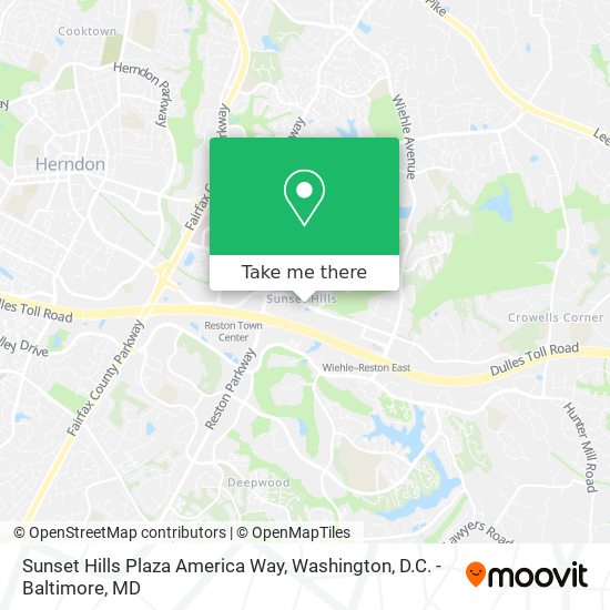 Sunset Hills Plaza America Way map