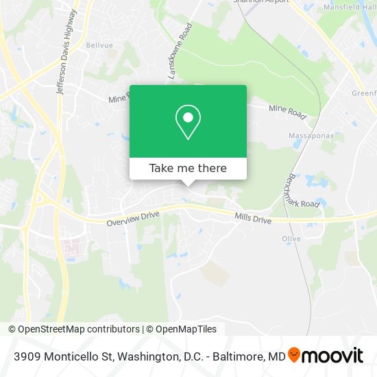 3909 Monticello St map