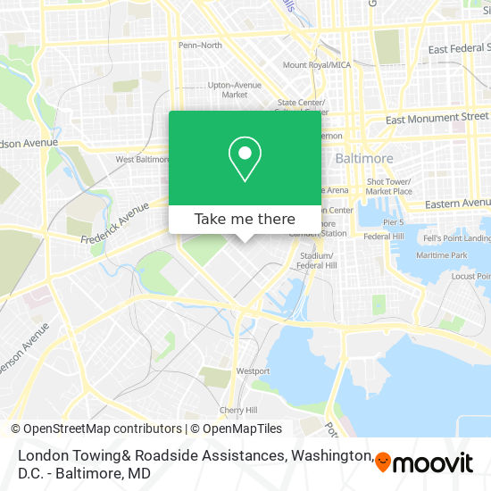 Mapa de London Towing& Roadside Assistances