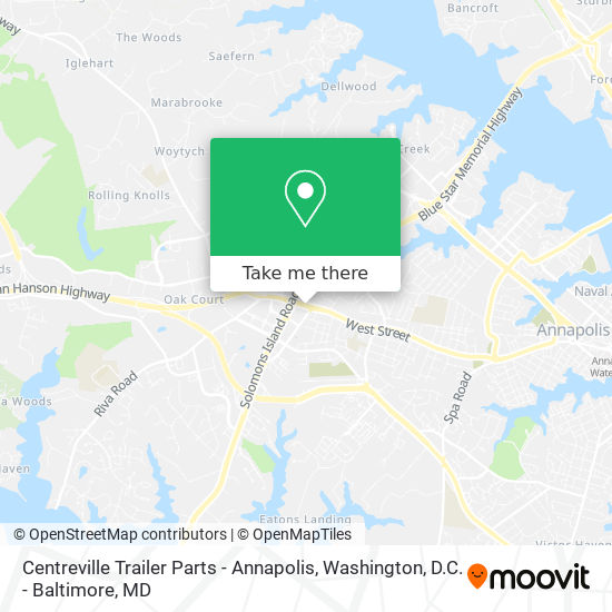 Centreville Trailer Parts - Annapolis map