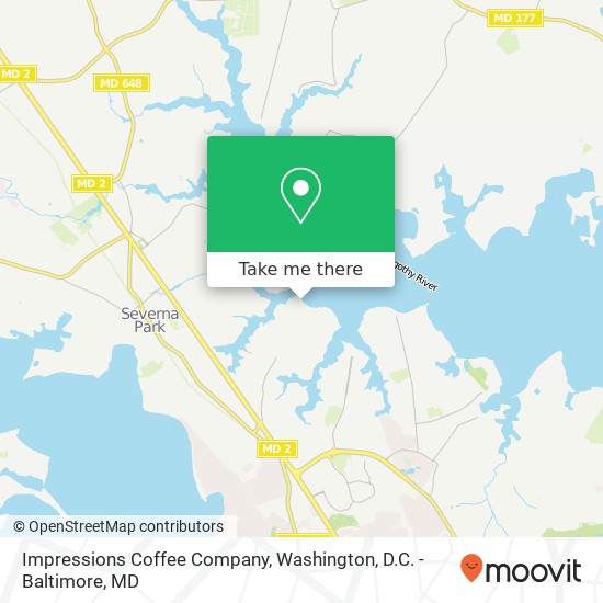 Mapa de Impressions Coffee Company, 304 Magothy Rd