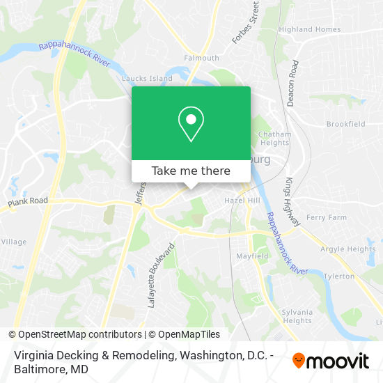 Virginia Decking & Remodeling map