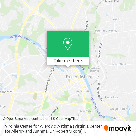 Mapa de Virginia Center for Allergy & Asthma (Virginia Center for Allergy and Asthma. Dr. Robert Sikora)