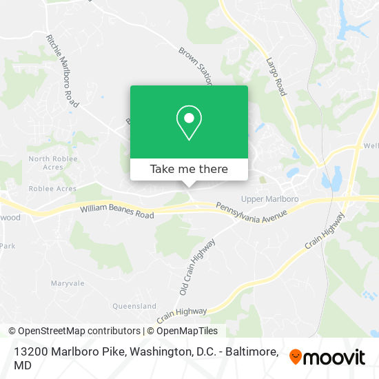 13200 Marlboro Pike map