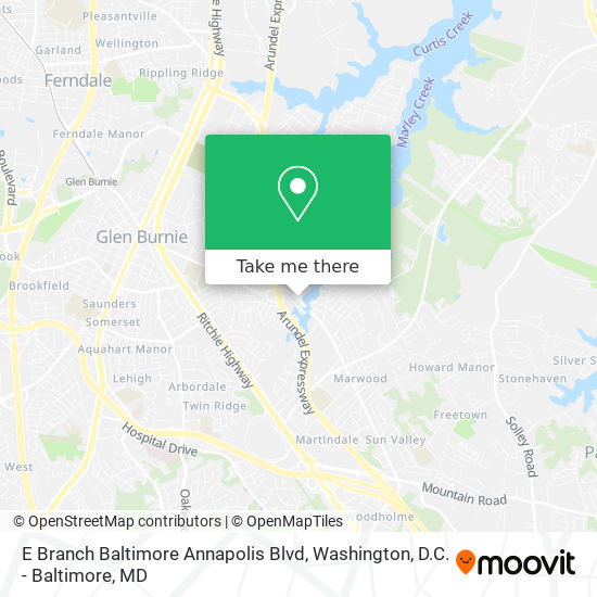 Mapa de E Branch Baltimore Annapolis Blvd