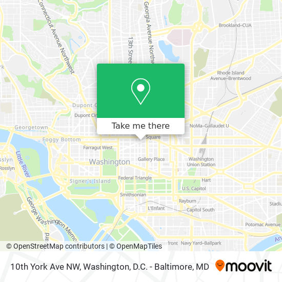 10th York Ave NW map