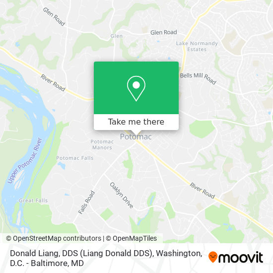 Donald Liang, DDS (Liang Donald DDS) map