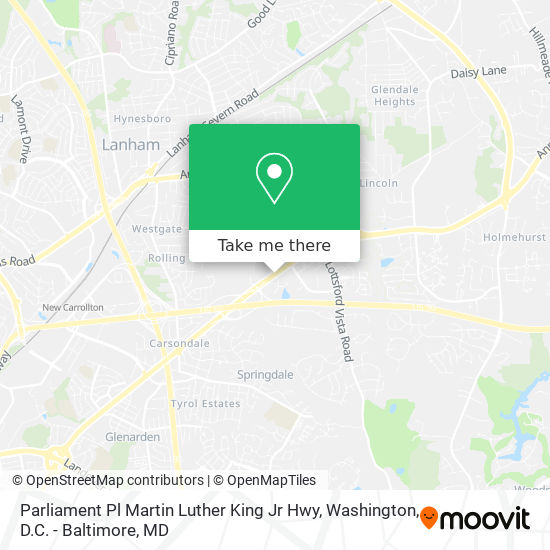 Parliament Pl Martin Luther King Jr Hwy map