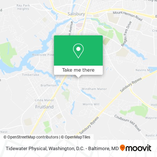 Mapa de Tidewater Physical