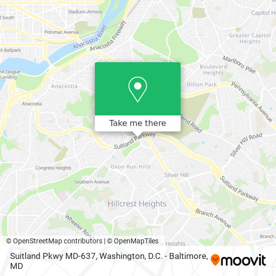 Suitland Pkwy MD-637 map