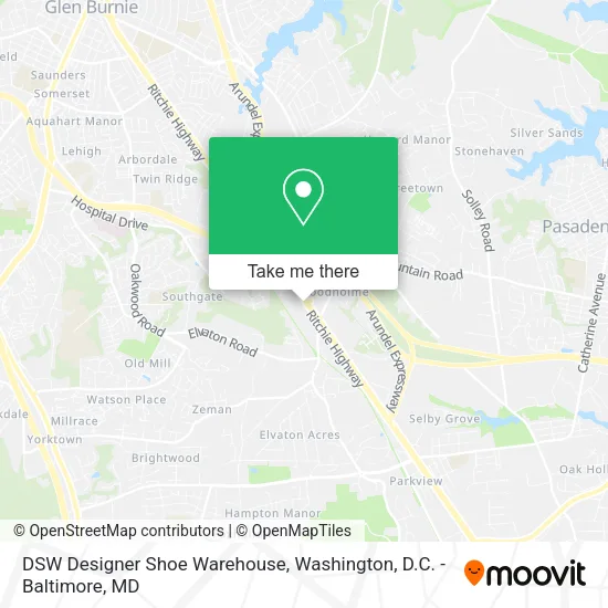 DSW Designer Shoe Warehouse map