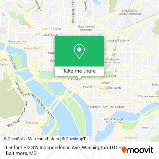 Lenfant Plz SW Independence Ave map