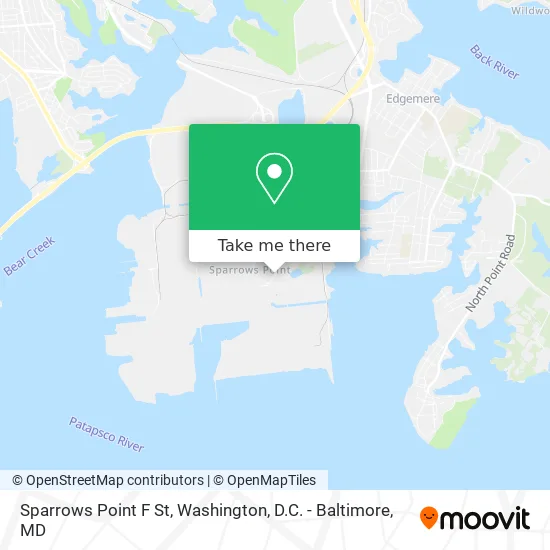 Sparrows Point F St map