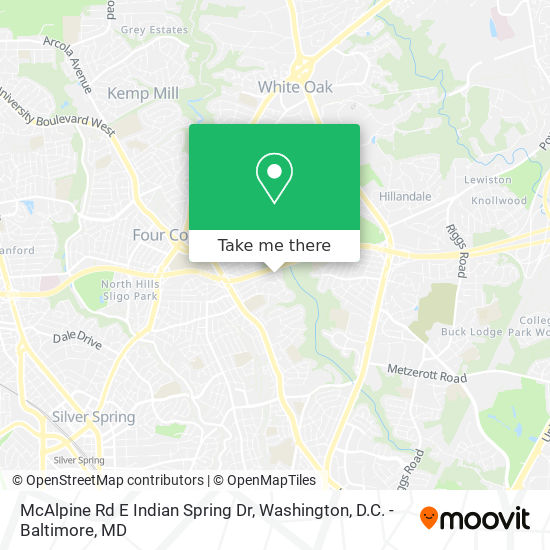 McAlpine Rd E Indian Spring Dr map