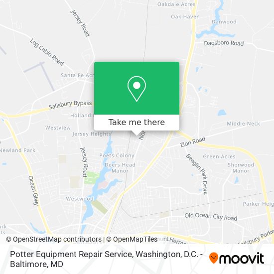 Potter Equipment Repair Service map