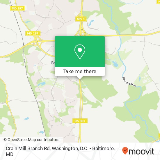 Crain Mill Branch Rd, Bowie, MD 20716 map