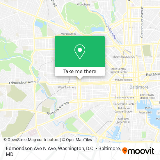 Mapa de Edmondson Ave N Ave