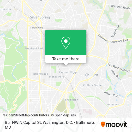 Bur NW N Capitol St map