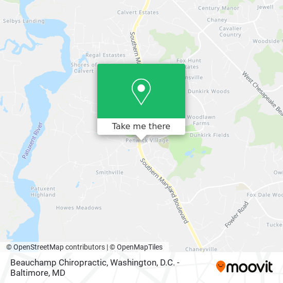 Beauchamp Chiropractic map