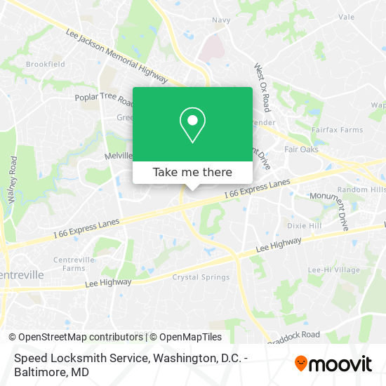 Mapa de Speed Locksmith Service