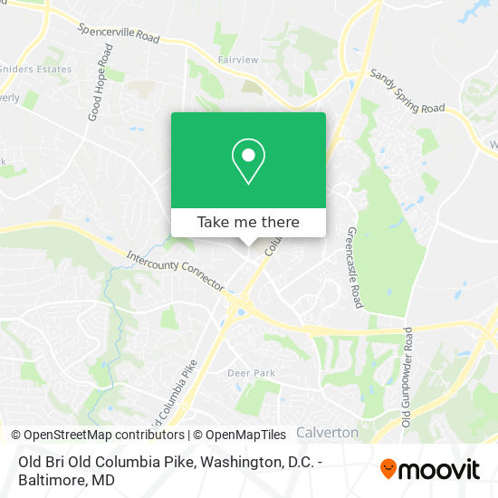 Old Bri Old Columbia Pike map