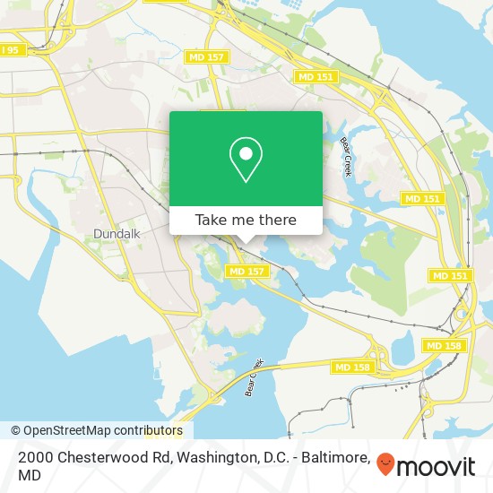 Mapa de 2000 Chesterwood Rd, Dundalk, MD 21222