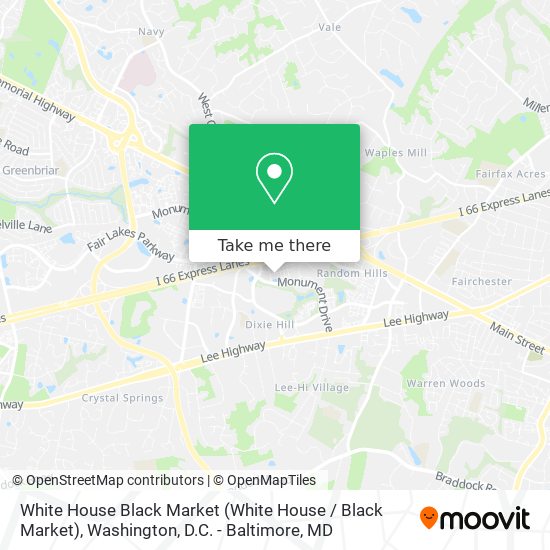 White House Black Market map