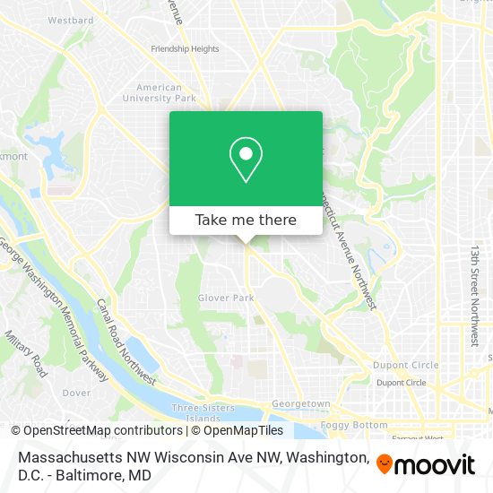 Massachusetts NW Wisconsin Ave NW map