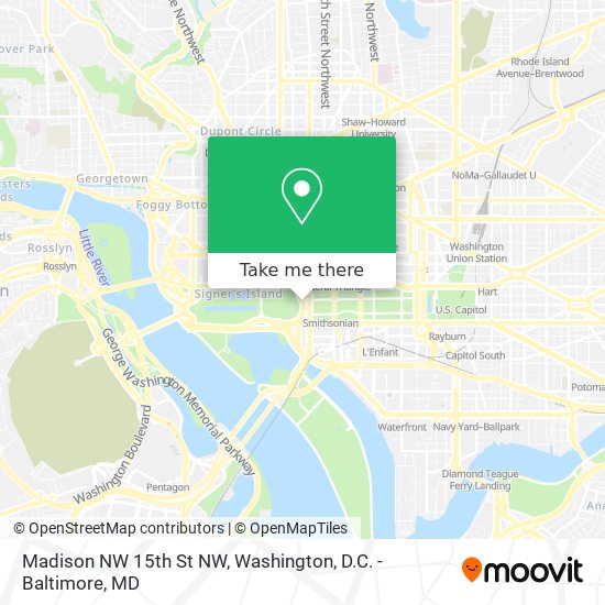 Mapa de Madison NW 15th St NW