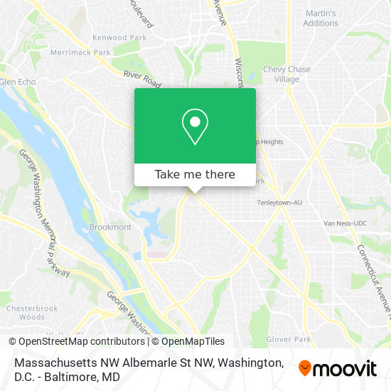 Mapa de Massachusetts NW Albemarle St NW