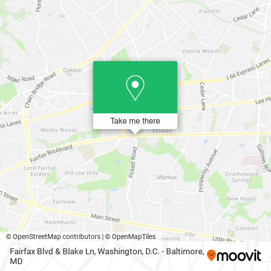 Mapa de Fairfax Blvd & Blake Ln