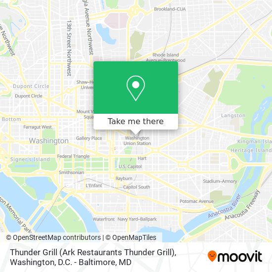 Mapa de Thunder Grill (Ark Restaurants Thunder Grill)