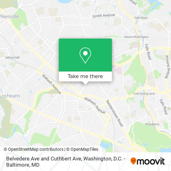 Mapa de Belvedere Ave and Cuthbert Ave