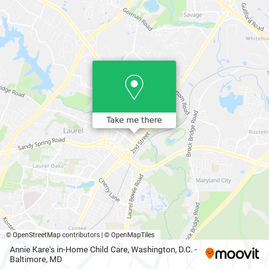 Annie Kare's in-Home Child Care map