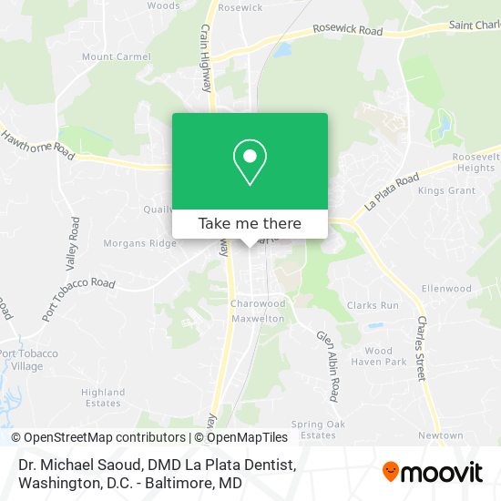 Dr. Michael Saoud, DMD La Plata Dentist map