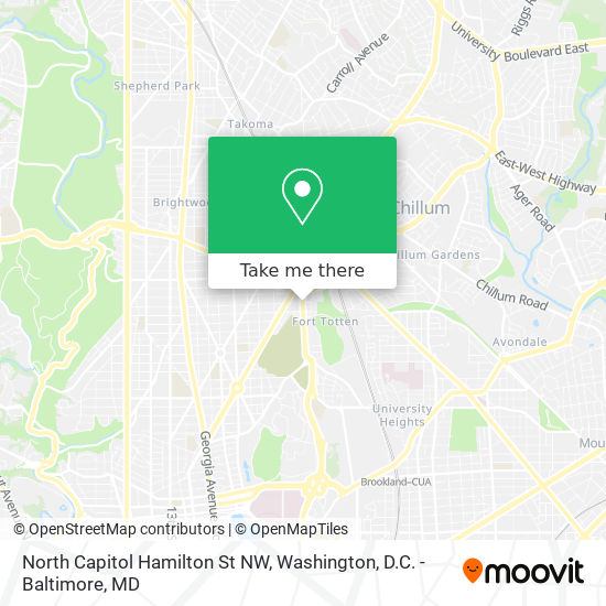 Mapa de North Capitol Hamilton St NW