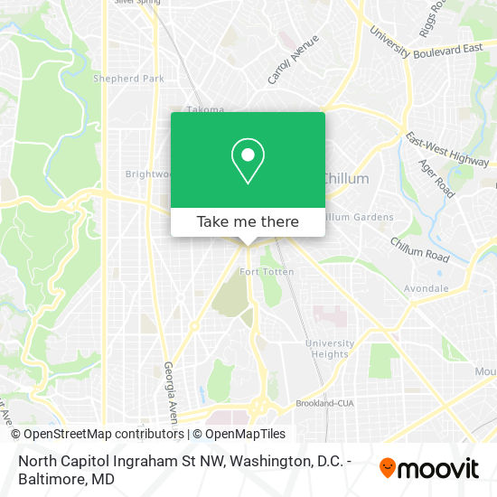 Mapa de North Capitol Ingraham St NW