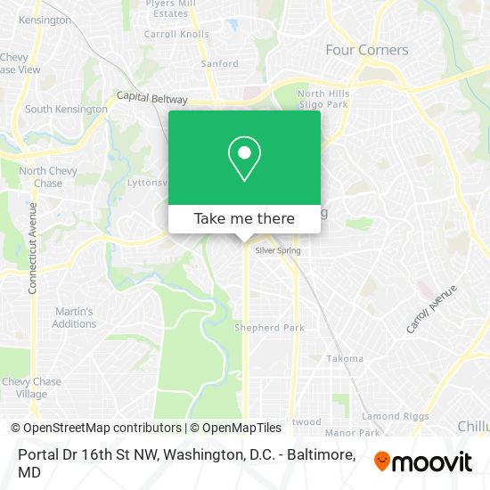 Mapa de Portal Dr 16th St NW