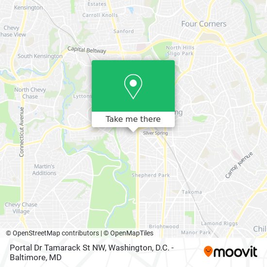 Portal Dr Tamarack St NW map