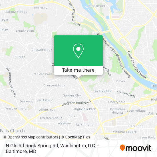 N Gle Rd Rock Spring Rd map